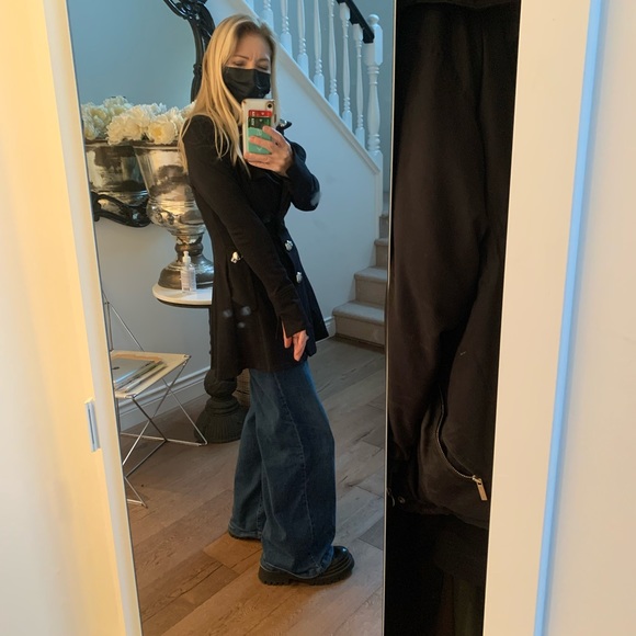 Gorgeous black with white trim jacket.  Bought in Ottawa at a high end shop. - Picture 3 of 3